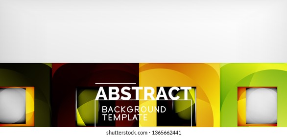 Background with color squares composition, modern geometric abstraction design for poster, cover, branding or banner. Vector