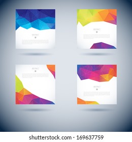 background color triangle cover colour corporate brochure identity pattern set set of abstract 3d geometric colorful vector background background color triangle cover colour corporate brochure identit