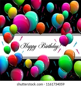Background with colored air balloons