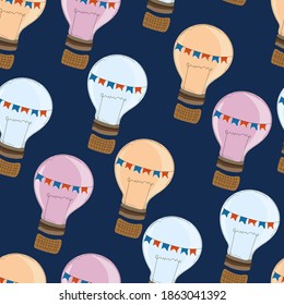 Fondo con globos de colores. Ilustración vectorial.