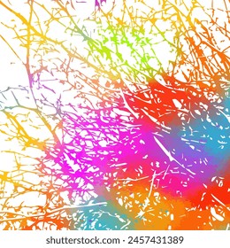 Background colored bare tree branches. Not AI, Vector illustration.