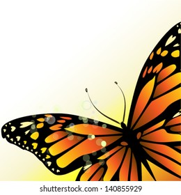 background with colored butterfly