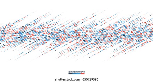 Background with the colored circles and dot in a vector. Circle Abstract Pattern