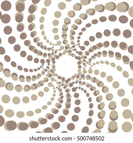 Background with colored circles rotating spiral