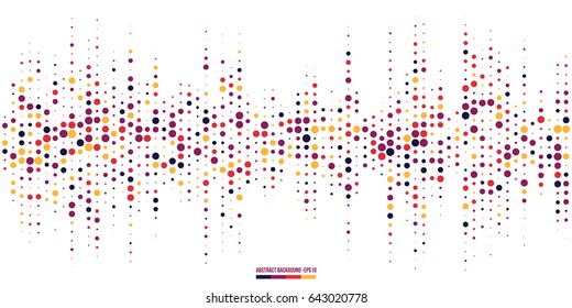 Background with the colored circles in a vector. Circle Abstract Pattern. Dotted Seamless texture.