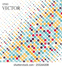 Background with the colored circles in a vector. Eps10 diagonal illustration