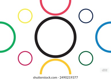 Background with colored circles. Vector graphics