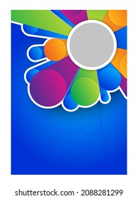 Background Colored Cylinders 3d flying perspective circles geometric figure vector