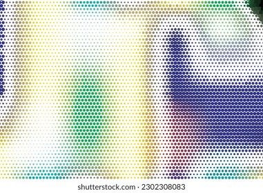 Background with colored dots in the style of comics. Halftone effect. Vector illustration