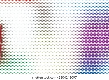 Background with colored dots in the style of comics. Halftone effect. Vector illustration