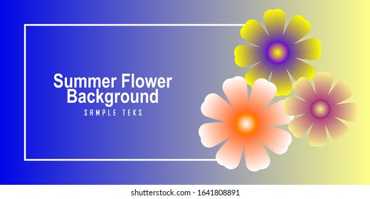 background with colored flower patterns, floral elements from vectors for all types of media - vector illustrations