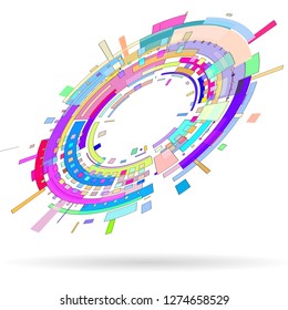 Background of colored geometric shapes