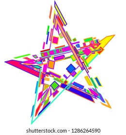 The background of colored geometric shapes   for 2D, 3D design shapes   