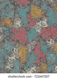 Background colored graphic stains on a gray background / Background colored graphic spots