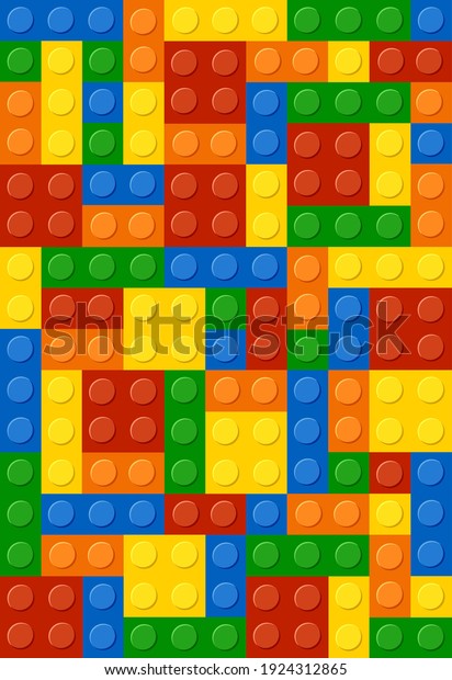 Background Colored Lego Vector Illustration Stock Vector (Royalty Free ...