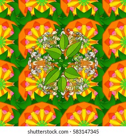Background. Colored mandalas element. Vector illustration.
