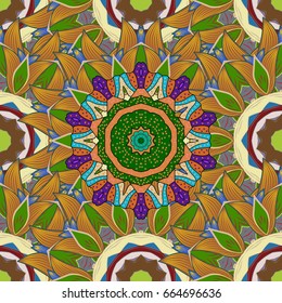 Background. Colored mandalas element. Vector illustration.