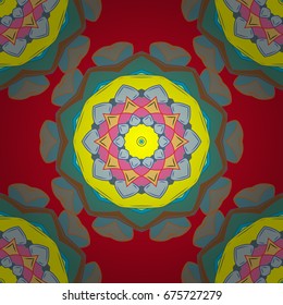 Background. Colored mandalas element. Vector illustration.
