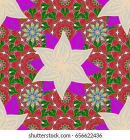 Background with colored ornament mandala, based on ancient greek and islamic ornaments. For wedding invitation, book cover or flyer.