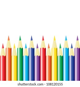 Background with colored pencils