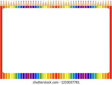 Background with colored pencils.