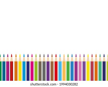 Background from colored pencils. Vector illustration