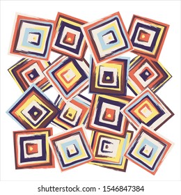 background of colored rhombuses and squares,