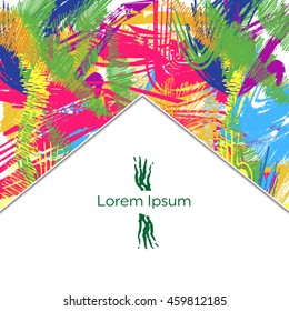 Background of colored splashes. Colorful background for brochure or advertising on the site. Bright pattern for the summer theme on the website