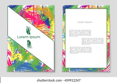 Background of colored splashes. Colorful background for brochure or advertising on the site. Bright pattern for the summer theme on the website