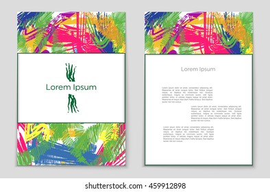 Background of colored splashes. Colorful background for brochure or advertising on the site. Bright pattern for the summer theme on the website