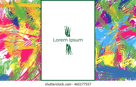 Background of colored splashes. Colorful background for brochure or advertising on the site. Bright pattern for the summer theme on the website
