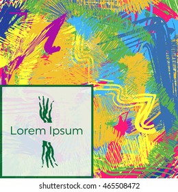 Background of colored splashes. Colorful background for brochure or advertising on the site. Bright pattern for the summer theme on the website