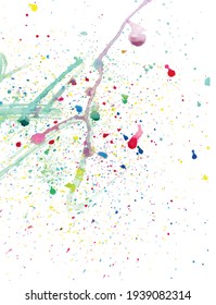 Background with colored spots. Watercolor blots. Stained surface