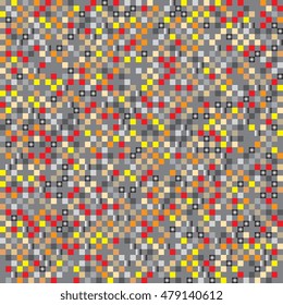Background of colored squares. Abstract background of geometric shapes. Geometric mosaic of squares. Vector illustration