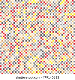 Background of colored squares. Abstract background of geometric shapes. Geometric mosaic of squares. Vector illustration