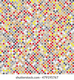 Background of colored squares. Abstract background of geometric shapes. Geometric mosaic of squares. Vector illustration