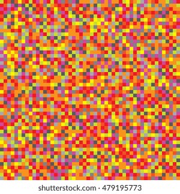 Background of colored squares. Abstract background of geometric shapes. Geometric mosaic of squares. Vector illustration