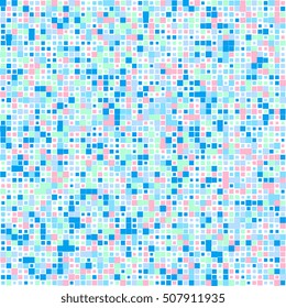 Background of colored squares. Abstract background of geometric shapes. Geometric mosaic of squares. Vector illustration