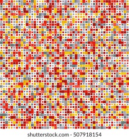 Background of colored squares. Abstract background of geometric shapes. Geometric mosaic of squares. Vector illustration