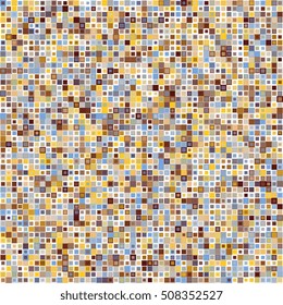 Background of colored squares. Abstract background of geometric shapes. Geometric mosaic of squares. Vector illustration
