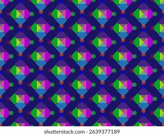 Background with colored squares and circles