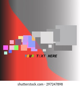 Background with colored squares, with place from your text