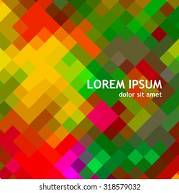 background of colored squares. Vector
