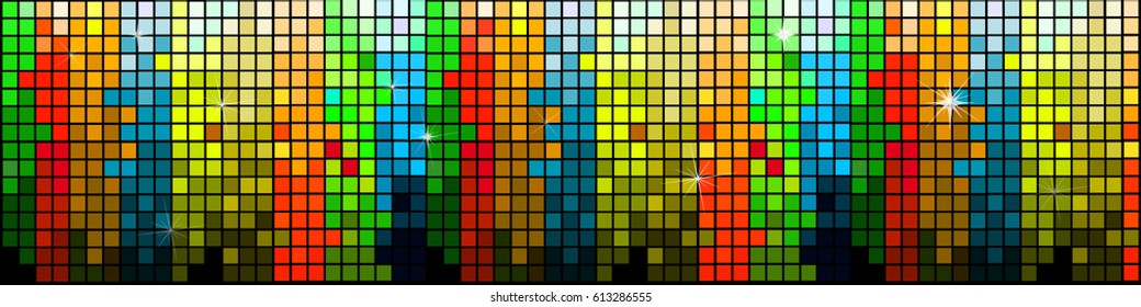 background of colored squares. Vector