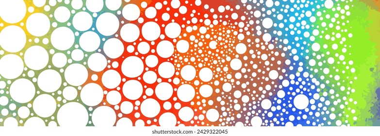Background with colored watercolor circles. hand drawing. Not AI, Vector illustration