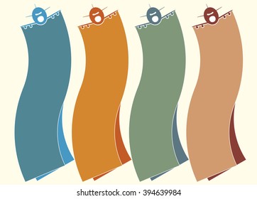 Background with colorful airplanes.