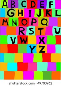  background with colorful alphabet