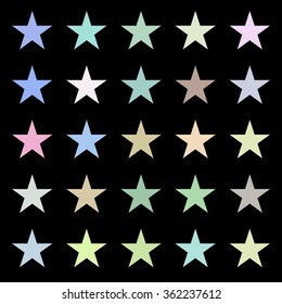 Background of colorful applique stars. Vector illustration