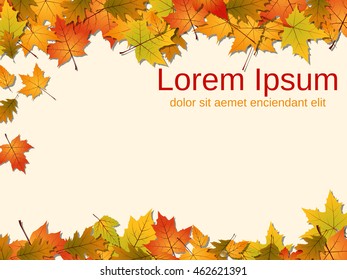 background with colorful Autumn leaves