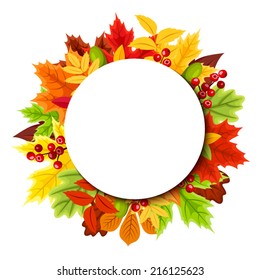 Background with colorful autumn leaves. Vector illustration.